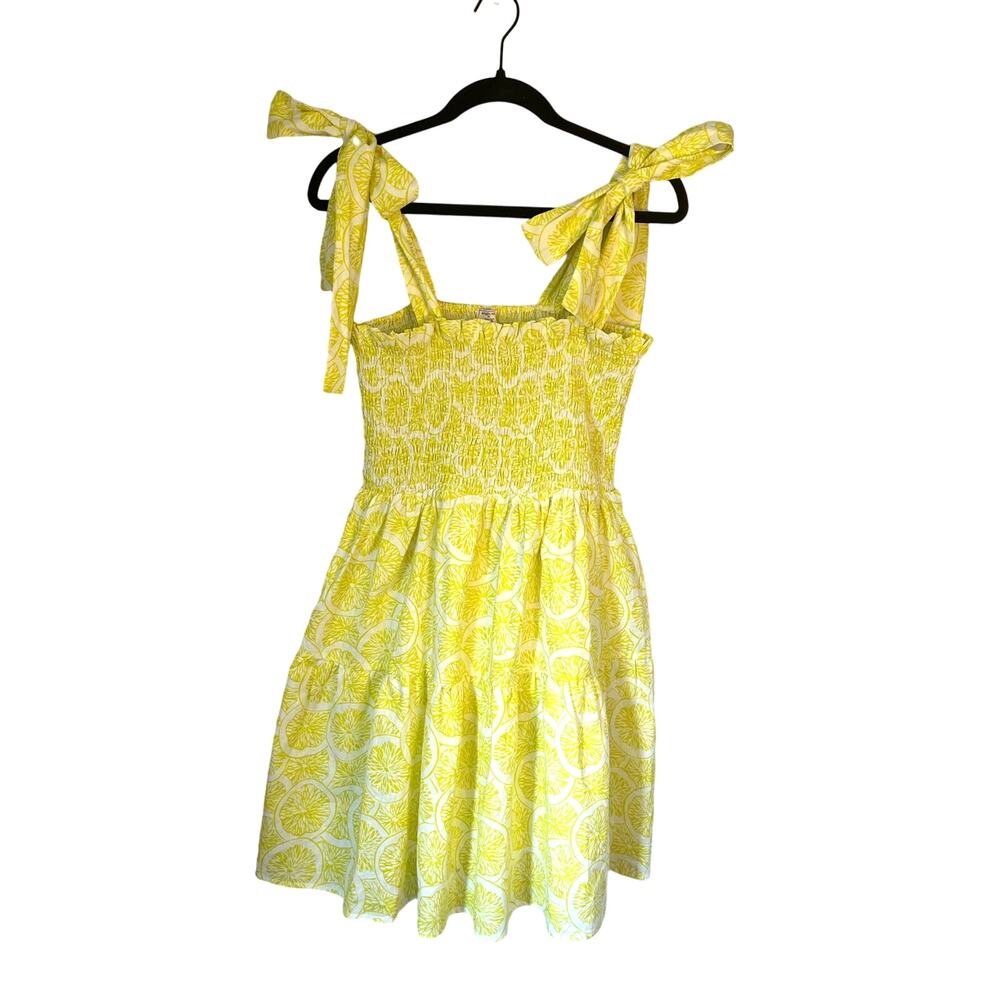 NWT Kathleen Maeve X Victoria Dunn Women Sundress Smocked Top Beachy Lemons sz L